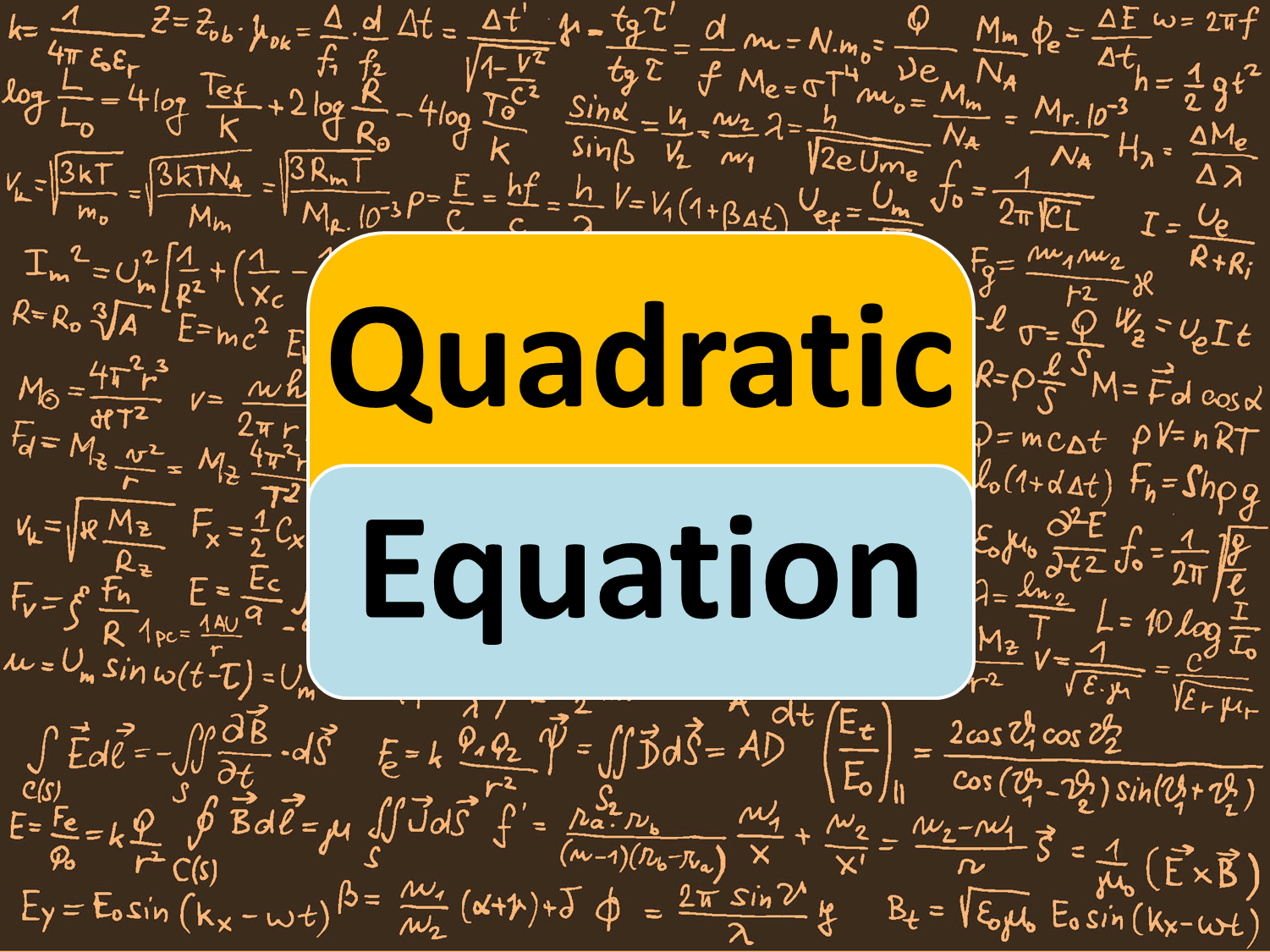 Quadratic Equations